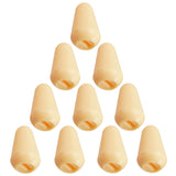 Maxbell 10 Pieces Plastic 5-way Switch Knobs Cap Button for ST SQ Electric Guitar Parts Beige