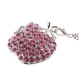 Maxbell Jewelry Crystal USB 2.0 Flash Drive U Disk For PC Laptop Pink Necklace 16GB