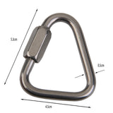 Maxbell 2 Pieces / Set 12KN Safety Triangle Shape Quick Link, Stainless Steel Screw Lock Carabiner for Mountaining Rock Climbing Arborist - CE Certified