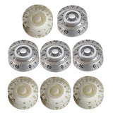 Maxbell 4pcs Vintage Electric Guitar Speed Control Knobs for LP SG Guitar Knobs Button Silver