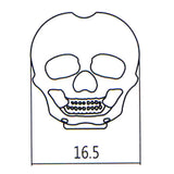 Maxbell 6 Pieces Skull Shape Buttons Folk Electric Guitar Tuning Key Button Silver