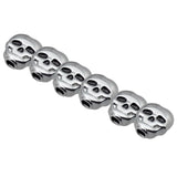 Maxbell 6 Pieces Skull Shape Buttons Folk Electric Guitar Tuning Key Button Silver