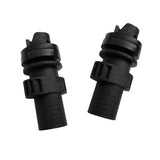 Maxbell 2 Pieces / Set Durable Hard Plastic Screw-in Boat Kayak Canoe Valve Adapter, Air Foot Pump Hose Valve Adapter, Inflating Inflatable Boat Kayak Part Accessories - Black