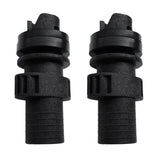 Maxbell 2 Pieces / Set Durable Hard Plastic Screw-in Boat Kayak Canoe Valve Adapter, Air Foot Pump Hose Valve Adapter, Inflating Inflatable Boat Kayak Part Accessories - Black