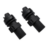 Maxbell 2 Pieces / Set Durable Hard Plastic Screw-in Boat Kayak Canoe Valve Adapter, Air Foot Pump Hose Valve Adapter, Inflating Inflatable Boat Kayak Part Accessories - Black