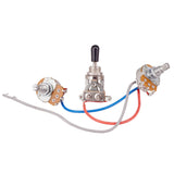 Maxbell Electric Guitar Wiring Harness Prewired Kit 3Way Toggle Switch 1 Volume 1 Tone