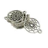 Maxbell 20pcs Tibetan Silver Alloy Dream Catcher Charm Pendant Jewelry Finding