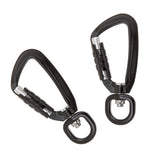 Maxbell 2 Pieces Heavy Duty 360º Swivel Rotating Self Auto Locking Carabiner Outdoor Camping Hiking Hanging Keychain Hammock Hook Dog Lead Clip