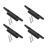 Maxbell 4 Pieces Durable Black Nylon Marine Kayak Boat Yacht Canoe Dinghy Cleat Mooring Deck Mount Anchor Rope Line Cleat Open Base Hardware