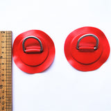 Maxbell 2 Pieces Red Durable 316 Stainless Steel D-Ring Pad / Patch for PVC Inflatable Boat Raft Dinghy Surfboard SUP Paddleboard Accessories