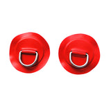 Maxbell 2 Pieces Red Durable 316 Stainless Steel D-Ring Pad / Patch for PVC Inflatable Boat Raft Dinghy Surfboard SUP Paddleboard Accessories