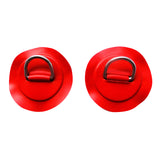 Maxbell 2 Pieces Red Durable 316 Stainless Steel D-Ring Pad / Patch for PVC Inflatable Boat Raft Dinghy Surfboard SUP Paddleboard Accessories