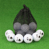 Maxbell 6 Pieces/Pack High-grade Poker Golf Balls Golf Accessories Gift for Golfer