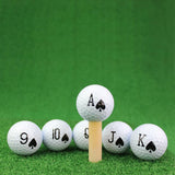 Maxbell 6 Pieces/Pack High-grade Poker Golf Balls Golf Accessories Gift for Golfer