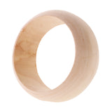 Maxbell Natural Unfinished 38mm Wide Wooden Cuff Bangle Bracelet DIY Wood Art Crafts