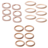 Maxbell 6 Pieces Unfinished Round Wooden Bangle Bracelet DIY Handmade Wood Crafts