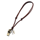 Maxbell Lots Pendant Whistle Cross Circles Pendant Adjustable PU Leather Necklace Unisex Jewelry