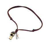 Maxbell Lots Pendant Whistle Cross Circles Pendant Adjustable PU Leather Necklace Unisex Jewelry