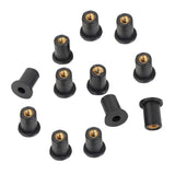 Maxbell 12 Piece Rubber Well Nuts With M5 Brass Insert 5mm Metric Wellnuts Motorcycle Windscreen