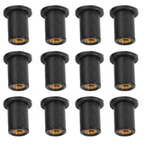 Maxbell 12 Piece Rubber Well Nuts With M5 Brass Insert 5mm Metric Wellnuts Motorcycle Windscreen