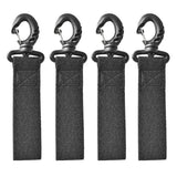 Maxbell 4 Pieces Durable Nylon Kayak Paddle Clips Paddle Holder Paddle Keeper No Drilling (Black)