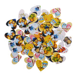 Maxbell 50 Pieces Wood Button 2-holes Heart Shape Owl Button for DIY Sewing Scrapbooking