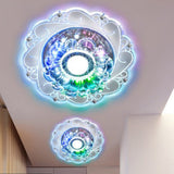 Maxbell Diwali Crystal Lotus Pendant Light Hallway Light Ceiling Lamp Light for Holy Festival Event 3W