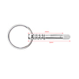 Maxbell 4 Pieces Boat Bimini Top Fitting Hardware Spring Loaded Quick Release Pins 1/4" Stainless Steel with Pull Ring