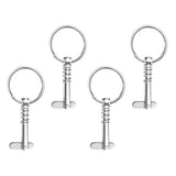 Maxbell 4 Pieces Boat Bimini Top Fitting Hardware Spring Loaded Quick Release Pins 1/4" Stainless Steel with Pull Ring