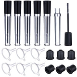 Maxbell Empty Mascara Tubes 6 Packs 7.5ml Reusable Container Bottle Tube for Eyelash Growth Oil Funnels Plugs Set for Castor Oil DIY