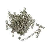 Maxbell 12 Sets Lobster Clasp & 6 Strand Crimp Ends 60mm Extender Chain fit Necklace Bracelet End Clip Clamps