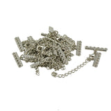 Maxbell 12 Sets Lobster Clasp & 6 Strand Crimp Ends 60mm Extender Chain fit Necklace Bracelet End Clip Clamps