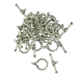 Maxbell 20 Sets Tiwsted Clasp Toggle Findings Jewelry Making for Necklace Bracelet Clasp Making Repair Design