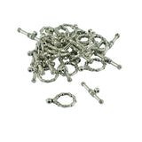 Maxbell 20 Sets Tiwsted Clasp Toggle Findings Jewelry Making for Necklace Bracelet Clasp Making Repair Design