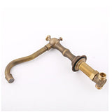 Maxbell Bronze Two Handles Three Holes Bathroom Sink Faucet Cold & Hot Mixed Rotate Water Faucet