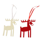 Maxbell 4pcs Fabric Festive Reindeer Elk Christmas Tree Decor Hanging Tags Embellishments Crafts Party DIY Decor