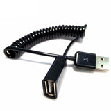 Maxbell USB 2.0 Male to Female USB Cable Extended Extension Spring Cable Cord Extender for Laptop Computer PC 3m