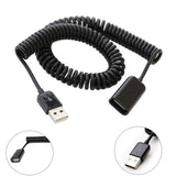 Maxbell USB 2.0 Male to Female USB Cable Extended Extension Spring Cable Cord Extender for Laptop Computer PC 3m