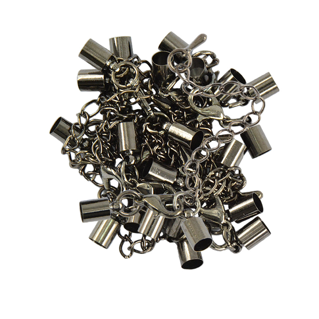 ⚡️Buy Maxbell 12 Set Lobster Clasp Extender Chain 5mm Crimp Tube Bell ...