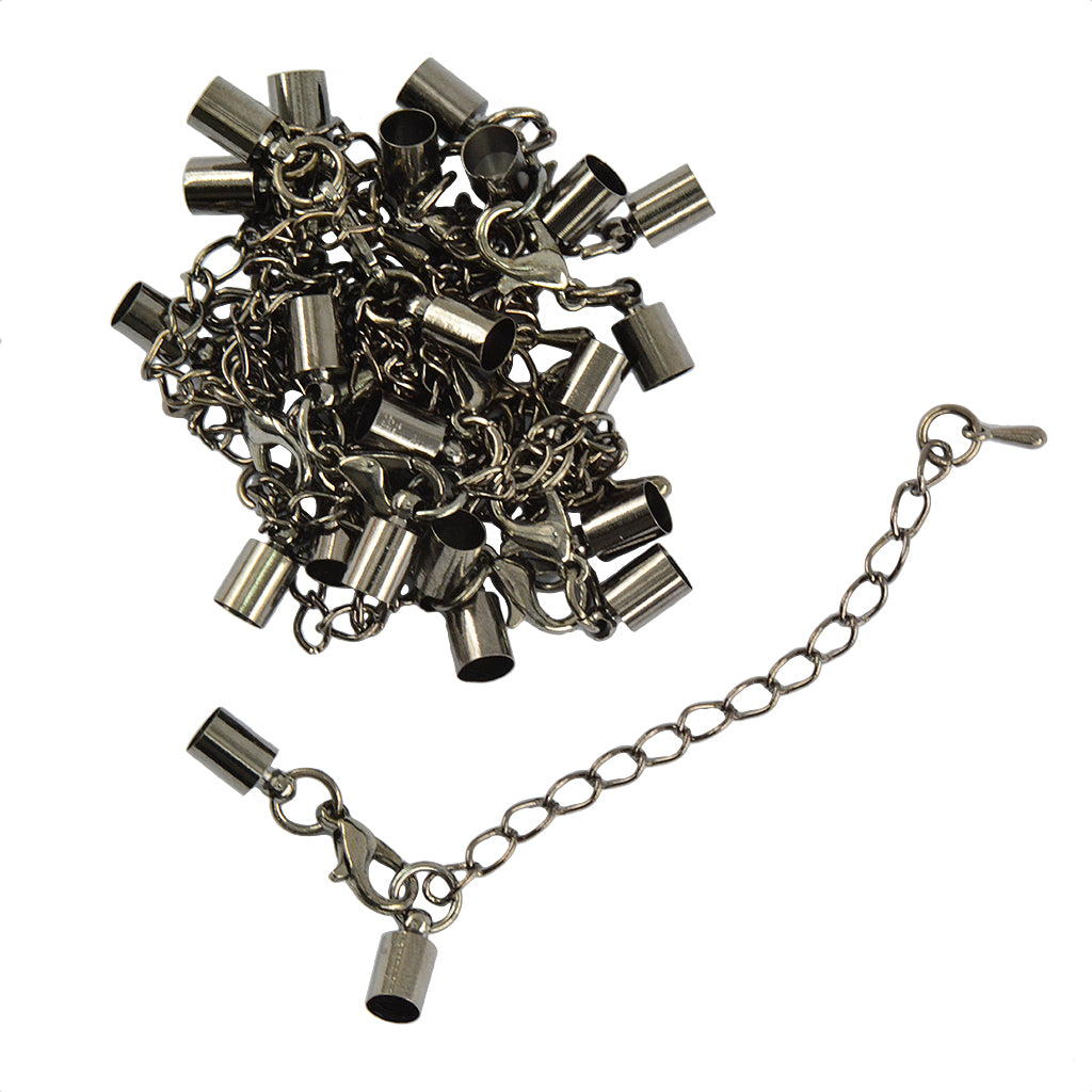 ⚡️Buy Maxbell 12 Set Lobster Clasp Extender Chain 5mm Crimp Tube Bell ...