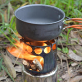 Maxbell Portable Lightweight Stainless Steel Firewood Stove Outdoor Picnic Camping Burner + Bag