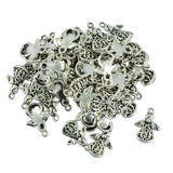 Maxbell 30 Pieces Tibetan Silver Angel With Wings Charms Pendant Jewelry DIY Making