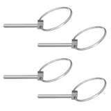 Maxbell 4pcs 4mmx49mm Farm Tractor Trailer Digger Lynch Pin Hitch Steel Trailer Pins Stainless Steel