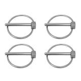 Maxbell 4pcs 4mmx49mm Farm Tractor Trailer Digger Lynch Pin Hitch Steel Trailer Pins Stainless Steel