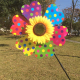 Maxbell Beautiful Sunflower Windmill Wind Whirligig Kids Beach Lawn Toy Outdoor Fun Nursery Venue Décor Random Pattern