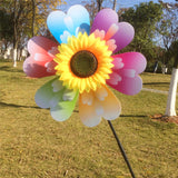 Maxbell Beautiful Sunflower Windmill Wind Whirligig Kids Beach Lawn Toy Outdoor Fun Nursery Venue Décor Random Pattern