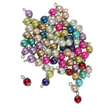 Maxbell 50 Pieces Fancy Colorful Glass Pearl Daisy Cap Charms Pendant Loose Beads Jewelry Making Findings