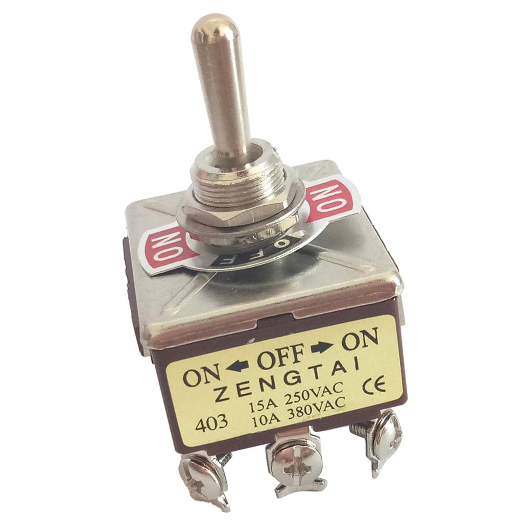 Maxbell Toggle Switch, 4PDT On/Off/On 3 Position 12 Pins Latching, AC 250V, 15A/380V,10A