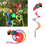 Maxbell 37inch Length Animal Spiral Windmill Hanging Wind Windsock Tents Camping Garden Party Home Decor Wind Sculptures