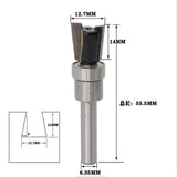 Maxbell 1/4" Shank Dovetail Router Bit Carbide Tip Cutter Woodworking Trim 6.35mm